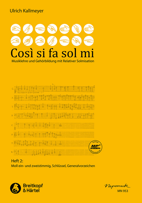 Vorderes Coverbild Così si fa sol mi - Musiklehre und Gehörbildung mit relativer Solmisat