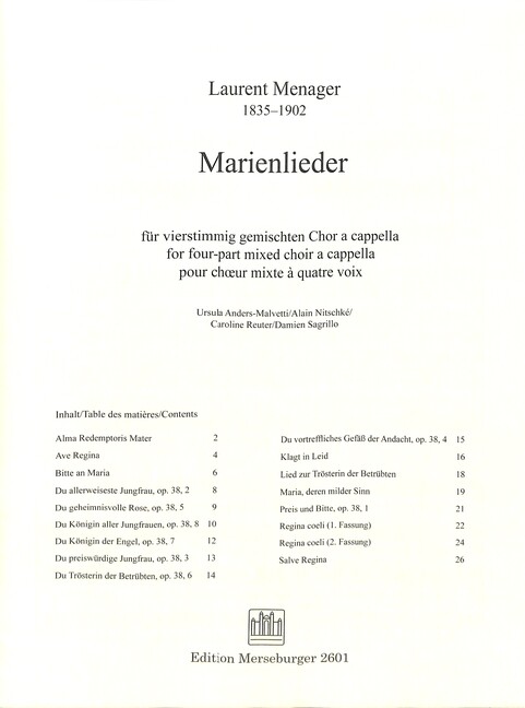 Vorderes Coverbild Marienlieder