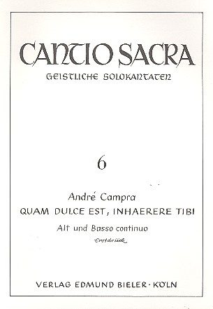 Vorderes Coverbild Quam dulce est, inhaerere tibi