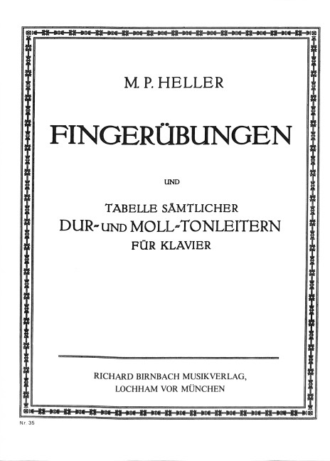 Vorderes Coverbild Fingerübungen mit Tabelle sämtlicher Dur- und Molltonarten