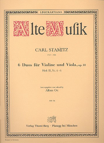Vorderes Coverbild 6 Duos op.18 Band 2 (Nr.4-6)
