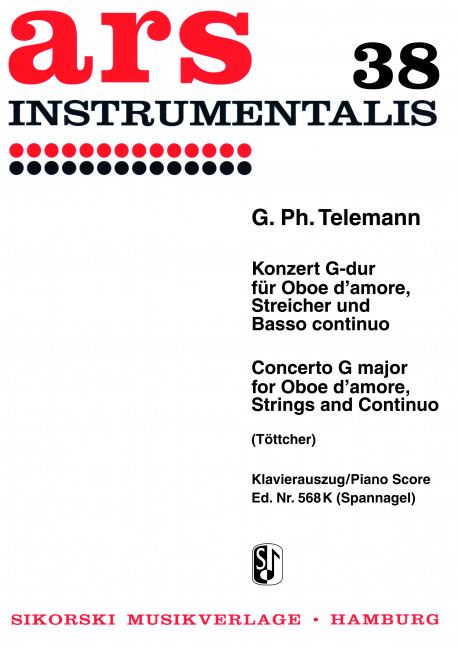 Vorderes Coverbild Konzert G-Dur TWV51:G3 für