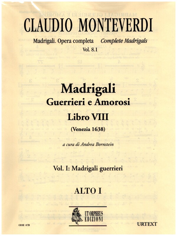 Vorderes Coverbild Madrigali guerrierivol.1 (Venezia 1638) Vol.1
