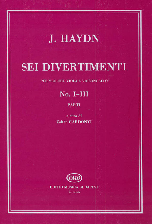 Vorderes Coverbild 6 Divertimenti für Band 1
