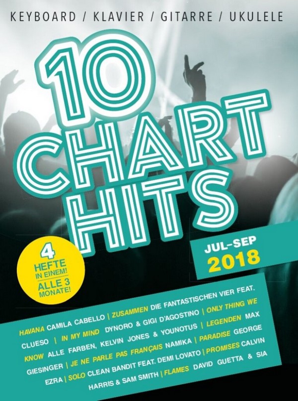 Vorderes Coverbild 10 Charthits - Juli bis September 2018: