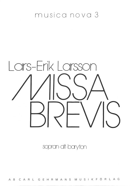 Vorderes Coverbild Missa brevis for mixed chorus