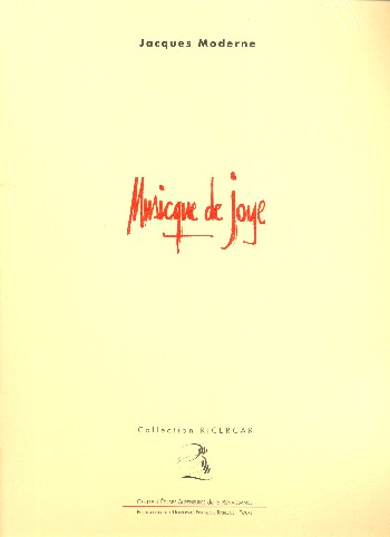 Vorderes Coverbild Musiques de joye