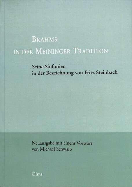 Vorderes Coverbild Johannes Brahms in der Meininger Tradition