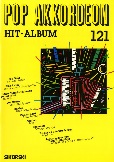 Vorderes Coverbild Pop Akkordeon Hit-Album Band 121