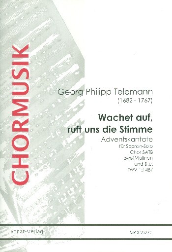 Vorderes Coverbild Wachet auf ruft uns die Stimme TWV1:1487