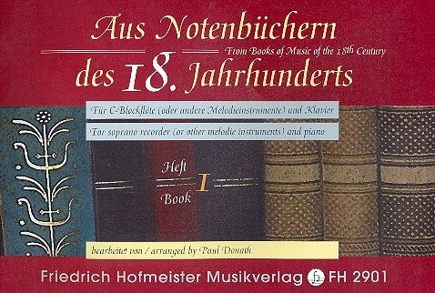 Vorderes Coverbild Aus Notenbüchern des 18. Jahrhunderts Band 1