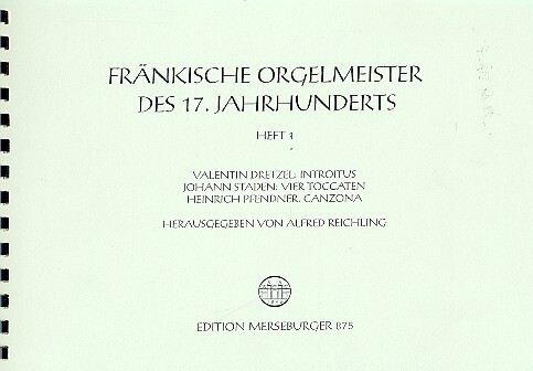 Vorderes Coverbild Fränkische Orgelmeister des 17. Jahrhunderts Band 1