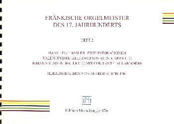 Vorderes Coverbild Fränkische Orgelmeister des 17. Jahrhunderts Band 2