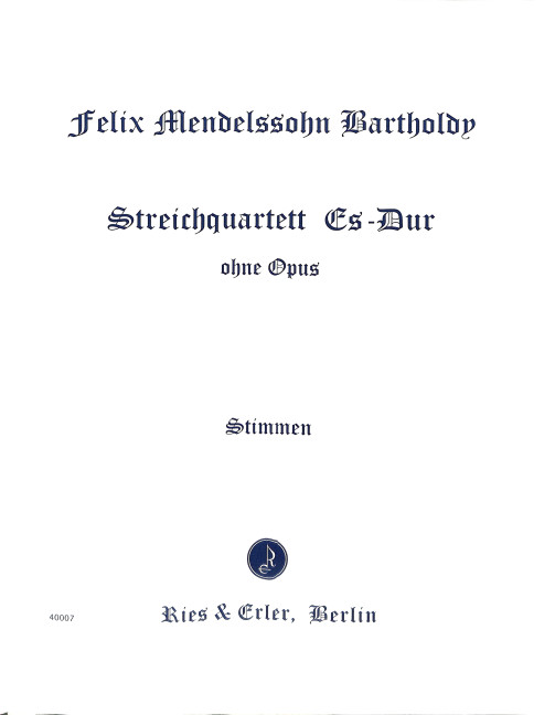 Vorderes Coverbild Streichquartett Es-Dur o.op.