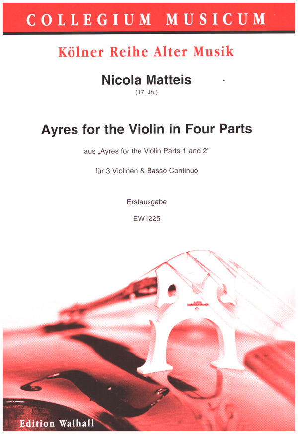 Vorderes Coverbild Ayres for the Violin in Four Parts
