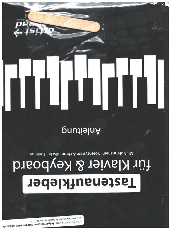 Vorderes Coverbild Notenaufkleber für Klavier und Keyboard 