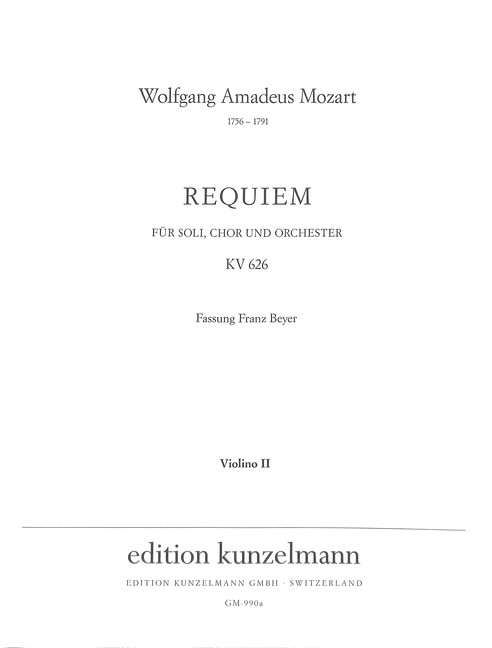 Vorderes Coverbild Requiem d-Moll KV626