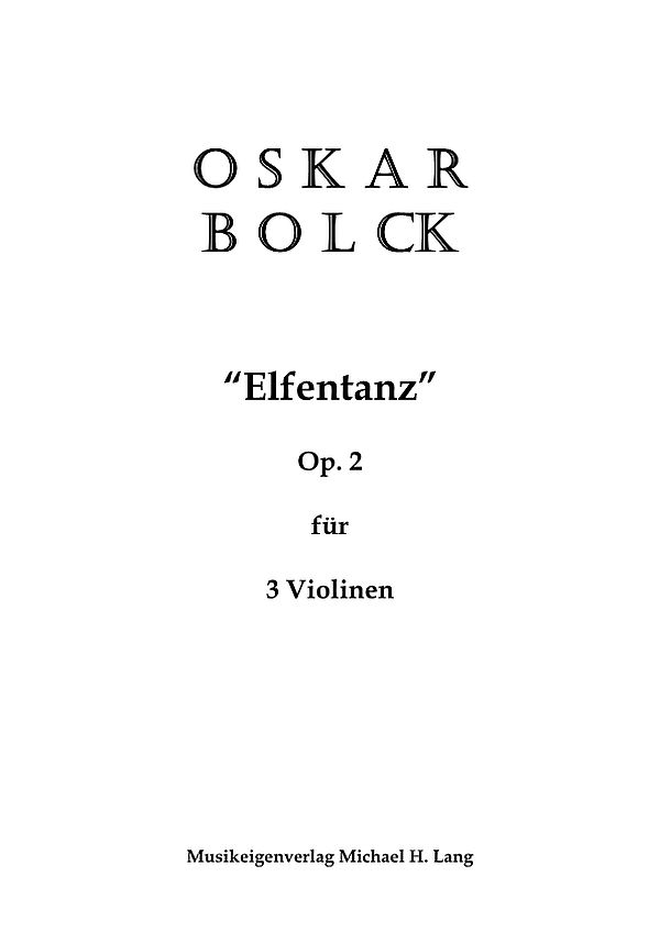 Vorderes Coverbild Elfentanz op.2