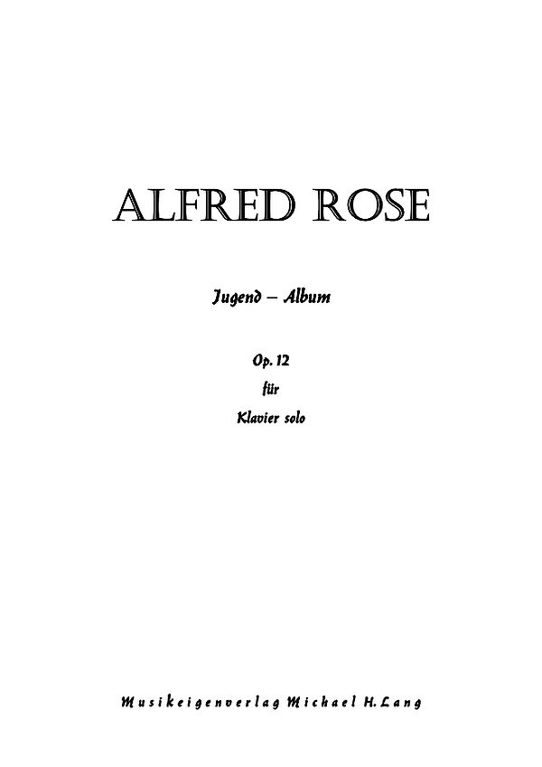 Vorderes Coverbild Jugend-Album op.12