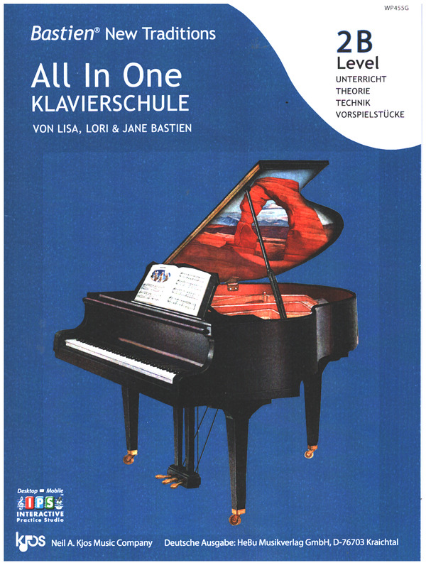 Vorderes Coverbild All In One Klavierschule Level 2B (deutsch)