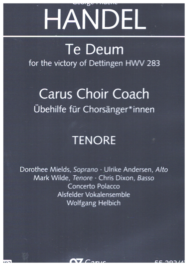 Vorderes Coverbild Te Deum for the victory of Dettingen HWV 283 - Chorstimme Tenor