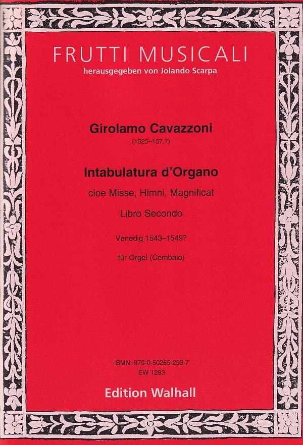 Vorderes Coverbild Intabulatura d'Organo cioe Misse,Himni, Magnificat Libro 2