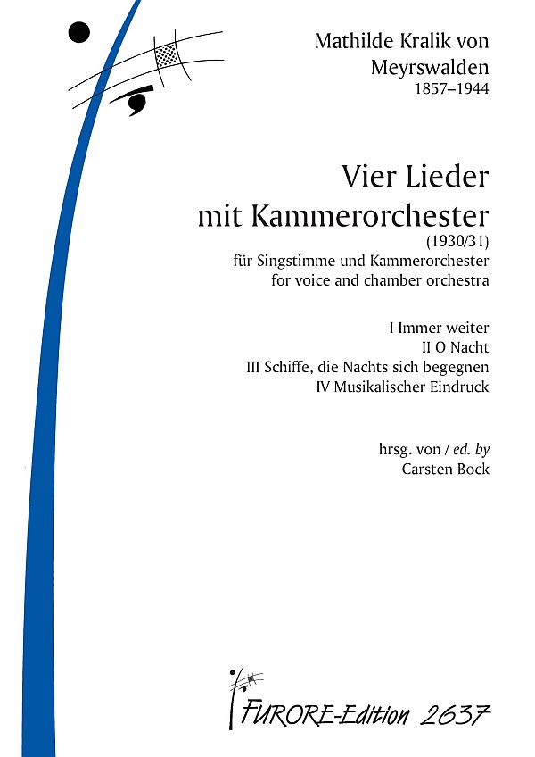 Vorderes Coverbild Vier Lieder mit Kammerorchester (1930/31)