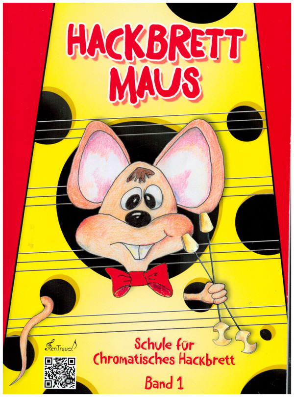 Vorderes Coverbild Klaus, die Hackbrettmaus Band 1 (+QR-Code)
