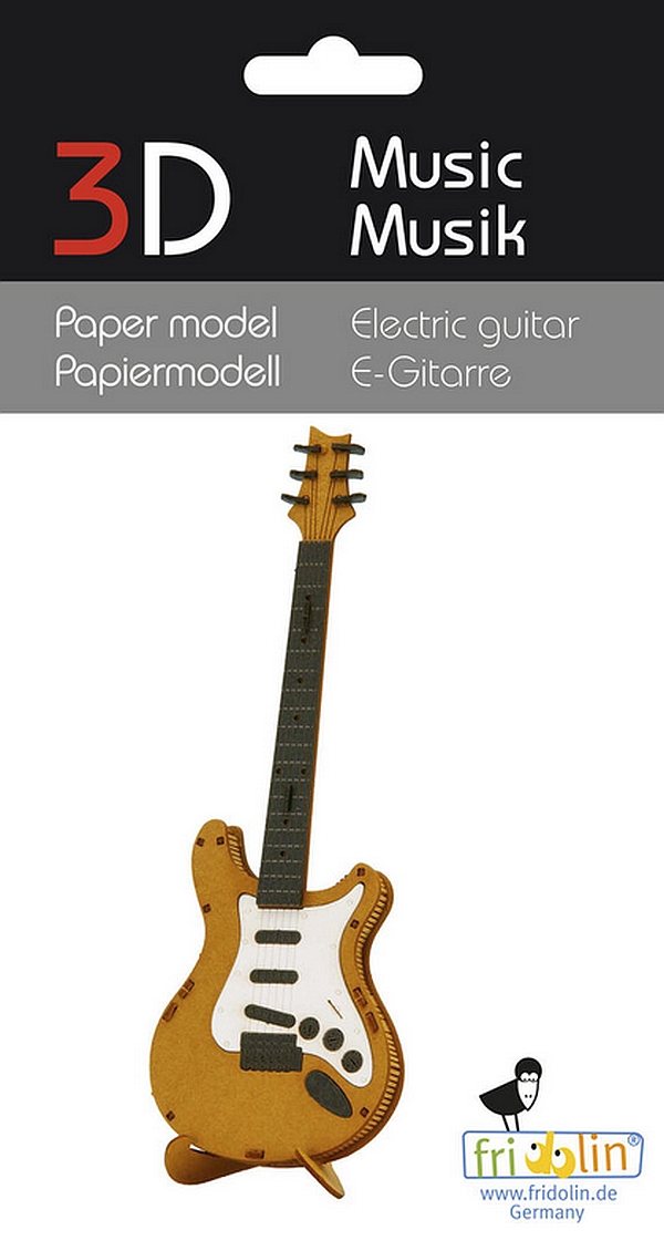 Vorderes Coverbild 3D Papiermodell E-Gitarre