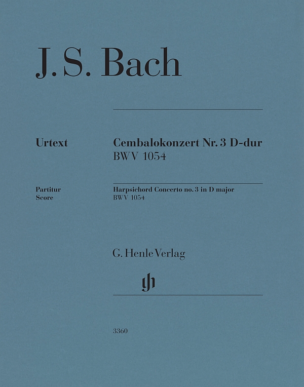 Vorderes Coverbild Cembalokonzert D-Dur Nr.3 BWV1054