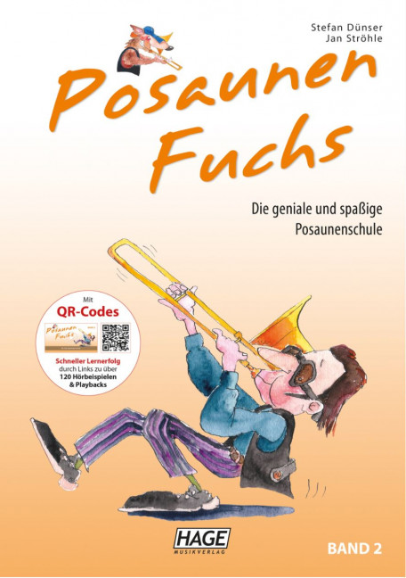 Vorderes Coverbild Posaunenfuchs Band 2 (+QR-Codes)