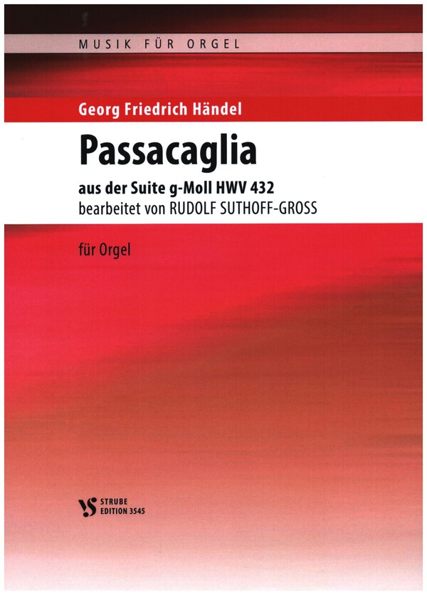 Vorderes Coverbild Passacaglia aus der Suite g-Moll HWV432