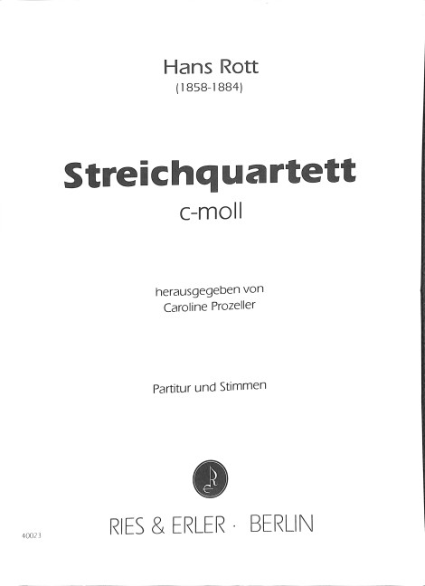 Vorderes Coverbild Streichquartett c-Moll