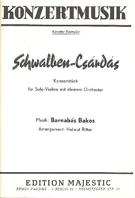 Vorderes Coverbild Schwalben-Csárdás 