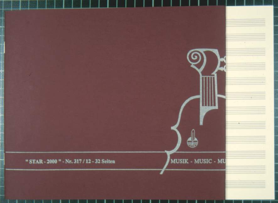 Vorderes Coverbild Notenheft Din A4 quer 12 Systeme