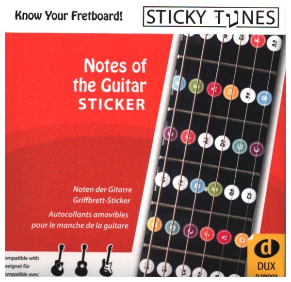Vorderes Coverbild Notes of the guitar Sticker