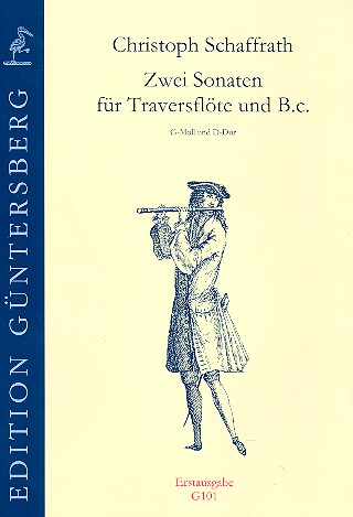 Vorderes Coverbild 2 Sonaten für Traversflöte und Bc