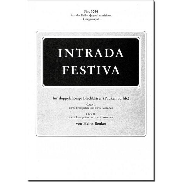 Vorderes Coverbild Intrada festiva für 4 Trompeten