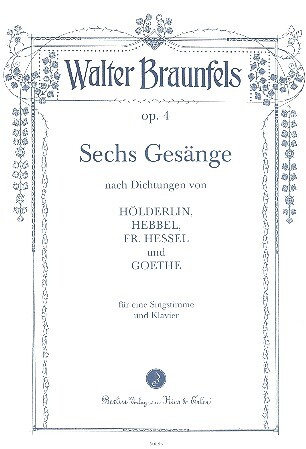 Vorderes Coverbild 6 Gesänge op.4
