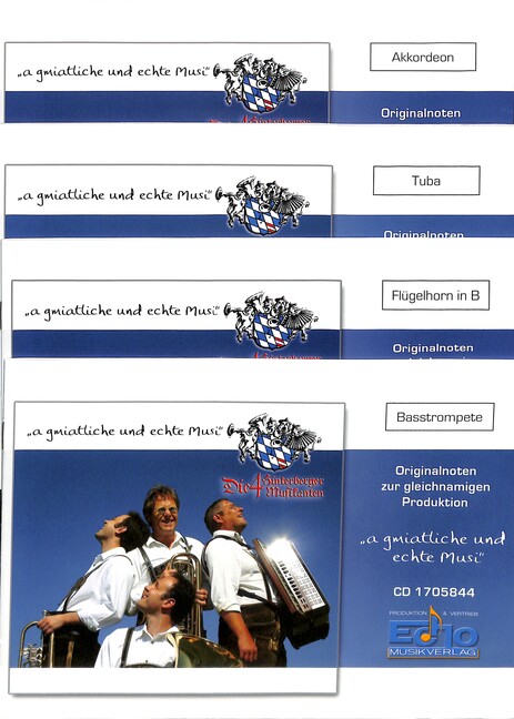 Vorderes Coverbild A gmiatliche und echte Musi für Baßtrompete, Tuba,