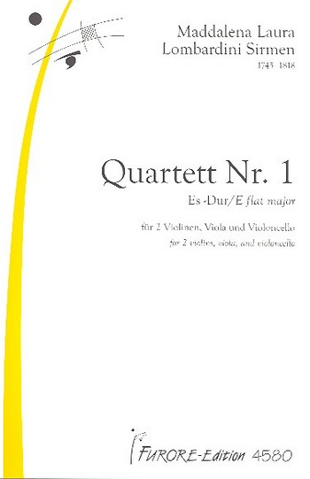 Vorderes Coverbild Quartett Es-Dur Nr.1 für