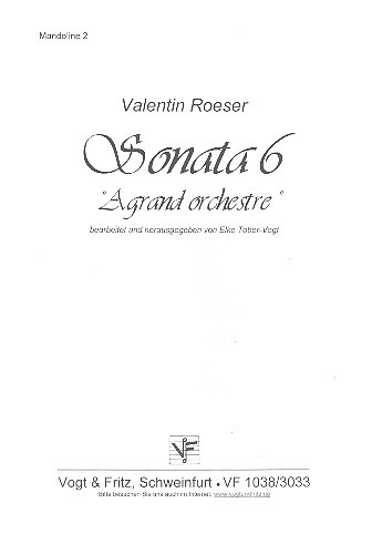 Vorderes Coverbild Sonata Nr.6 A grand orchestre