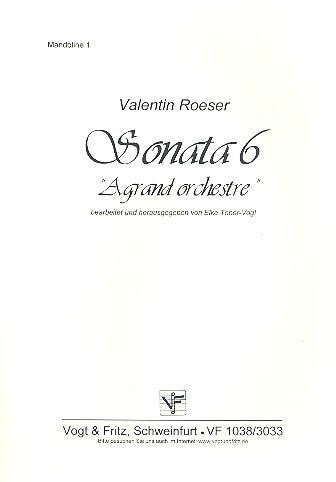 Vorderes Coverbild Sonata Nr.6 A grand orchestre