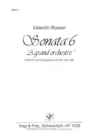 Vorderes Coverbild Sonata Nr.6 A grand orchestre