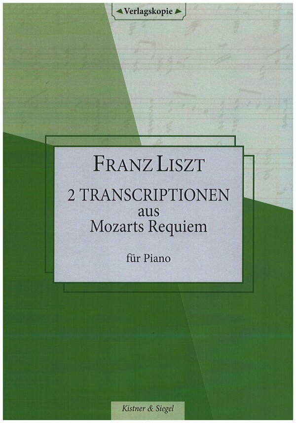 Vorderes Coverbild 2 Transcriptionen aus Mozarts Requiem