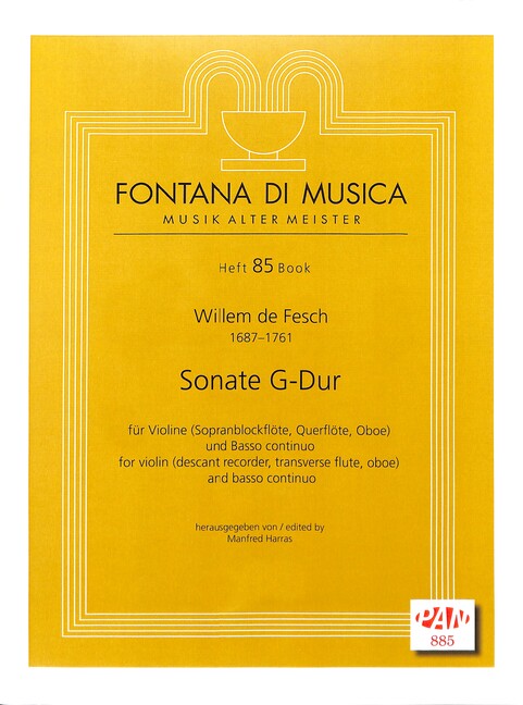Vorderes Coverbild Sonate G-Dur für Violine (Sbfl, Fl, Ob)