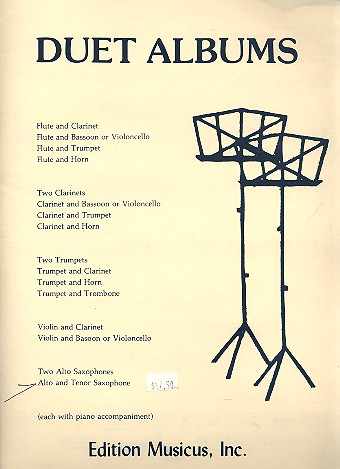Vorderes Coverbild Duet Albums for alto and tenor