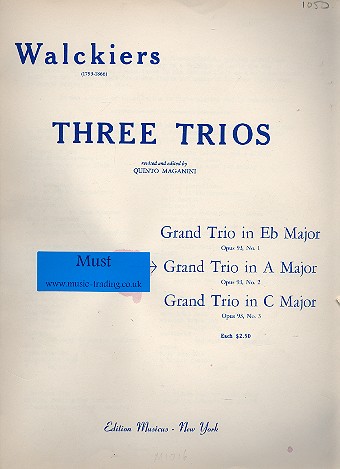 Vorderes Coverbild Grand Trio a major op.93 no.2
