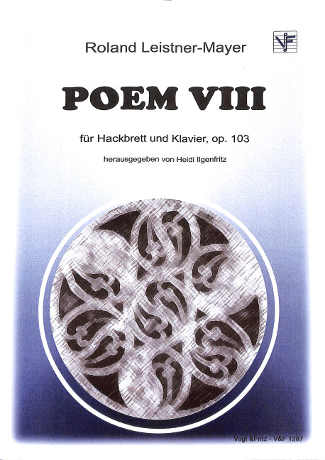 Vorderes Coverbild Poem VIII op103 für Hackbrett und Klavier