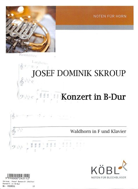 Vorderes Coverbild Konzert in B-Dur